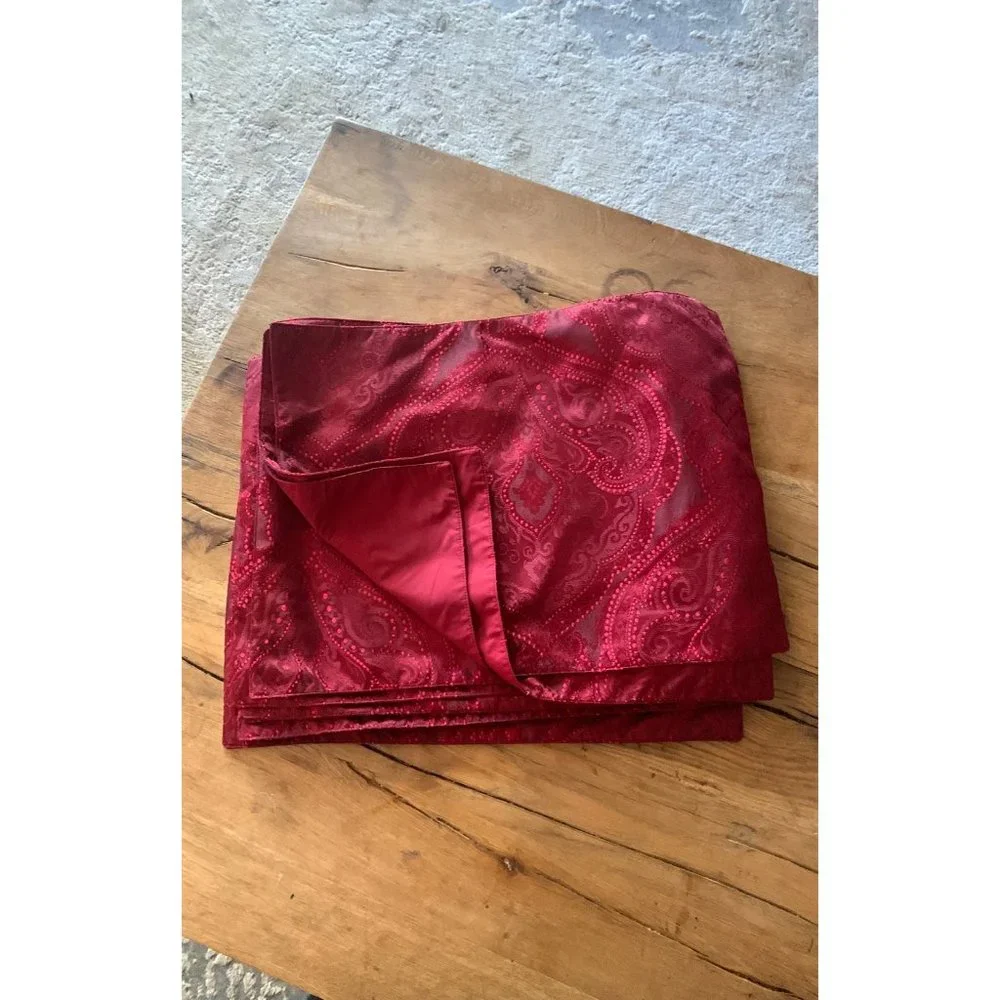 10 burgundy ruby red christmas holiday banquet placemats lot bundle